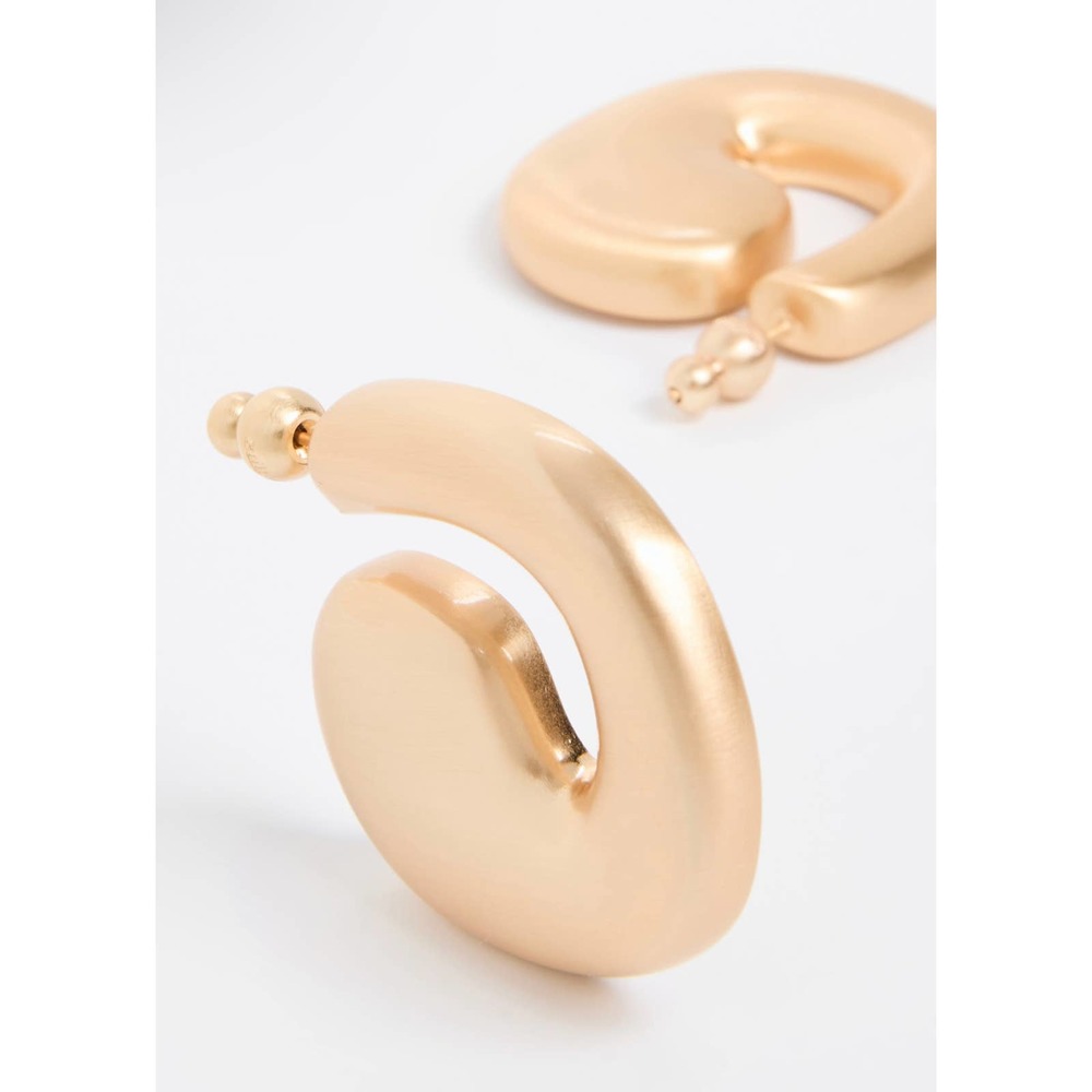 cult gaia Matte Gold Sculptural Hoop Earrings